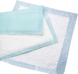 Underpad 3-Layer Waterproof backing  Blue 12 W X 17 L Inch NonSterile (Chux) (50/BG 10BG/CS) by TIDI Products, LLC  ID 16653